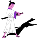 download Samurai clipart image with 270 hue color