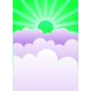download Rising Sun clipart image with 90 hue color
