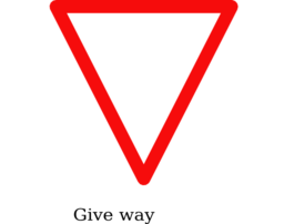 Indian Road Sign Give Way