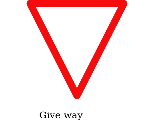 Indian Road Sign Give Way