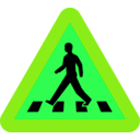 download Pedestrian Crossing Sign clipart image with 90 hue color