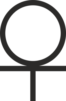 Ankh Cross 3 4 Below Circle