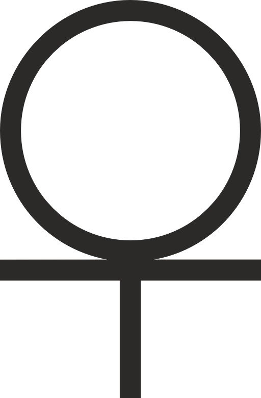 Ankh Cross 3 4 Below Circle