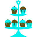 download Jubilee Cake Stand Red clipart image with 180 hue color