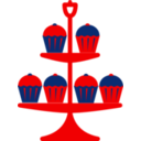 download Jubilee Cake Stand Red clipart image with 0 hue color