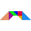 download Tangram clipart image with 180 hue color