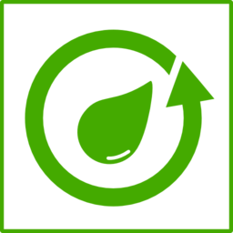 Eco Green Recycle Water Icon