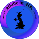 download Made In Uk clipart image with 225 hue color