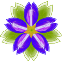 download Five Petalled Flower clipart image with 315 hue color