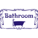 download Bathroom Door Sign clipart image with 45 hue color