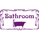 download Bathroom Door Sign clipart image with 90 hue color