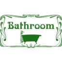 download Bathroom Door Sign clipart image with 270 hue color