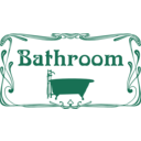 download Bathroom Door Sign clipart image with 315 hue color