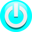 download Power Off Icon clipart image with 180 hue color