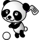 download Golf Panda clipart image with 45 hue color