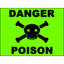 download Poison Sign clipart image with 45 hue color
