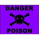 download Poison Sign clipart image with 225 hue color