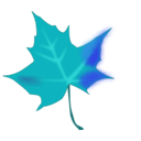 download Fall Leaf clipart image with 180 hue color