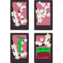 download Hanafuda Sakura March clipart image with 135 hue color