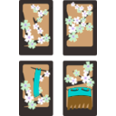 download Hanafuda Sakura March clipart image with 180 hue color