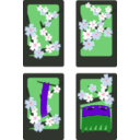 download Hanafuda Sakura March clipart image with 270 hue color