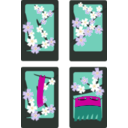 download Hanafuda Sakura March clipart image with 315 hue color