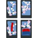 download Hanafuda Sakura March clipart image with 0 hue color