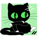 download Black Cat2 clipart image with 45 hue color