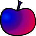 download Apple clipart image with 225 hue color