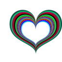 download Red Heart clipart image with 180 hue color