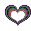 download Red Heart clipart image with 315 hue color