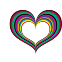 download Red Heart clipart image with 0 hue color