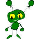 download Green Little Creature clipart image with 0 hue color