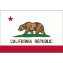 Flag Of California Thin Border