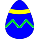 download Easter Egg Yellow clipart image with 180 hue color