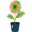 download Flower Icon clipart image with 315 hue color