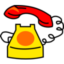 download Simple Phone clipart image with 0 hue color