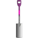 download Arched Spade clipart image with 270 hue color