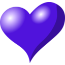 download Heart clipart image with 270 hue color