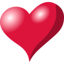 download Heart clipart image with 0 hue color