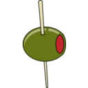 Green Olive On A Toothpick