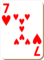 White Deck 7 Of Hearts