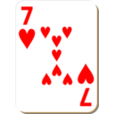 White Deck 7 Of Hearts