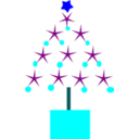 download Christmas Tree clipart image with 180 hue color