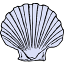 download Scallop Shell clipart image with 180 hue color