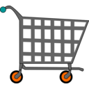 download Basic Shopping Cart clipart image with 180 hue color