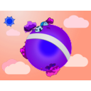 download Little World clipart image with 180 hue color