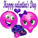 download Happy Valentine Smiley Emoticon clipart image with 270 hue color