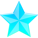 download Star clipart image with 135 hue color