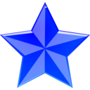 download Star clipart image with 180 hue color